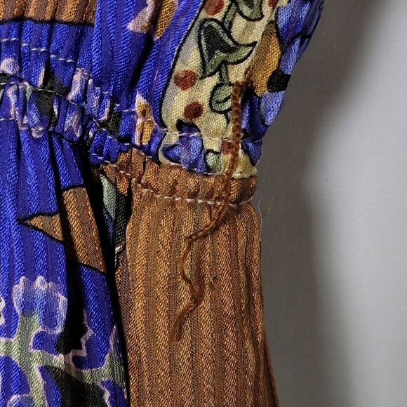 Vintage UMI Collections by Anne Crimmins Silk Gypsy Floral Boho Maxi Dress 8 - Picture 12 of 12